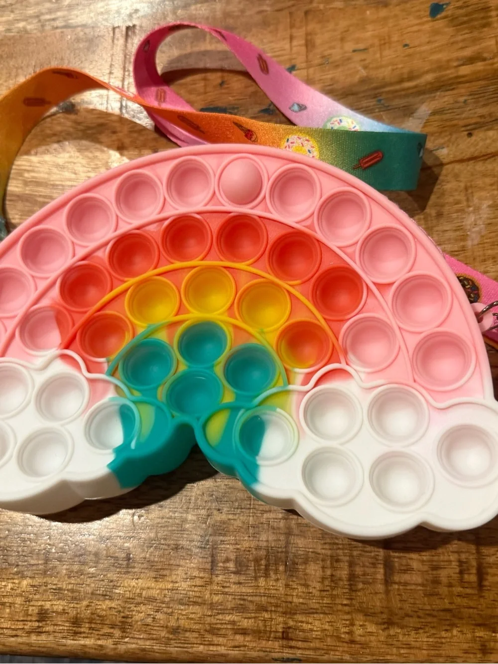 Rainbow Popit Fidgit Convertible Bag